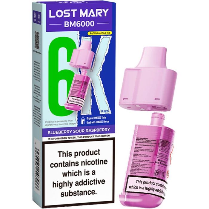 Lost Mary BM6000 Replacement Pod - Blueberry Sour Raspberry