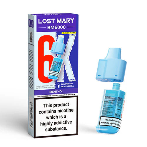 Lost Mary BM6000 Replacement Pod - Menthol