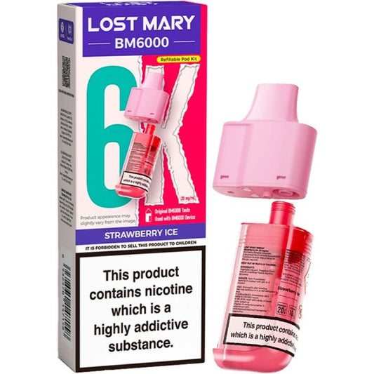 Lost Mary BM6000 Replacement Pod - Strawberry Ice